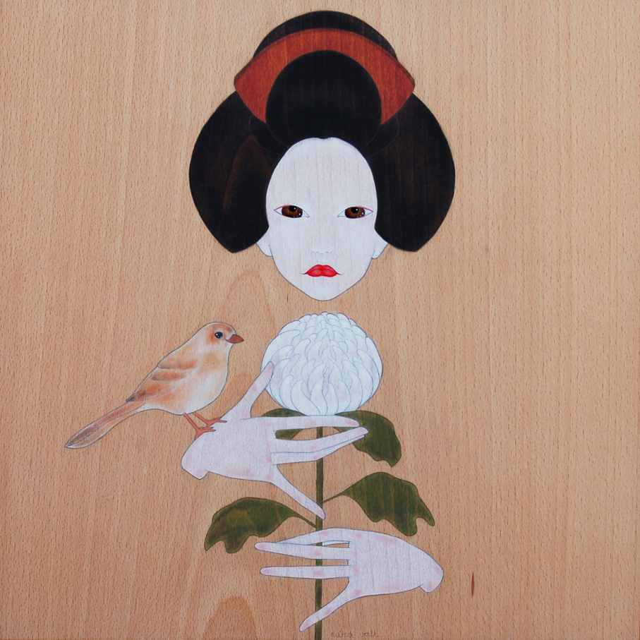 "geisha i crisantem"